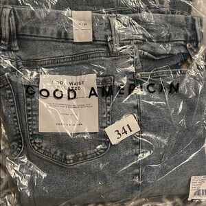 Good American “Good Waist Palazzo” Light Blue Relaxed women’s Jeans